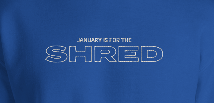 SHRED EMBROIDERY HOODIE