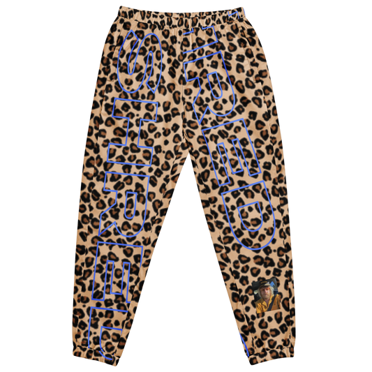 LEOPARD SHRED TRACK PANTS